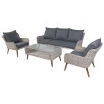 Sofaset Montana - antraciet rattan