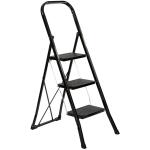 Trapladder Color Step met hoge beugel 3 treden - zwart