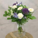 Boeket Violette, large gebonden - blauw/paars/wit