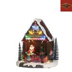 Kersttafereel Santa's speelgoed shop led - 24,5 x 18 x 27 cm