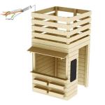 Houten speelhuis Shopping - 119 x 152 x H 228 cm