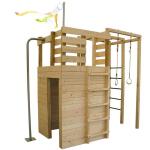 Houten speelhuis Cross Fit - 131 x 264 x H 242 cm