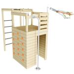 Houten speelhuis Cross Fit - 131 x 264 x H 242 cm