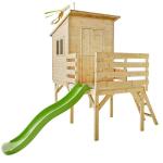 Houten speelhuis Portland met glijbaan - 319 x 242 x H 246 cm