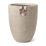 CAPI vaas Waste elegant low rib NL 34 x 46 cm - beige