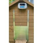 Chickenguard Pro op batterijen + alu luik en rails - 23 x 34 cm