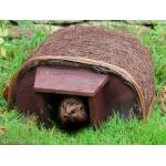 Wildlife world egelhuis naturel met houten inkom - bruin