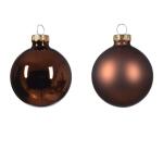 Kerstballen glas Ø 6 cm - espresso (10 stuks)