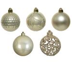 Kerstballenmix Ø 6 cm - pearl (37 stuks)