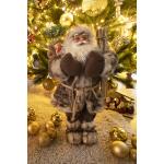 Kerstman staand bruin - 45 cm