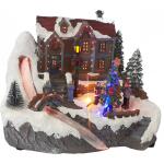 Led kerstdorp kindjes - 22 x 20 x 18,5 cm