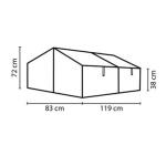 Vitavia Gaia Jumbo miniserre aluminium zwart  - 83 x 119 cm - 0,99  m²