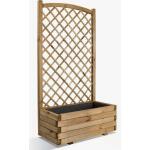 Houten plantenbak met klimrek - 65 liter