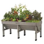 Vegtrug verhoogde kweektafel grijs - 180 x 76 x 80 cm