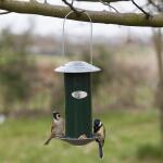 Vogelvoedersilo voor zaad in metaal - groen